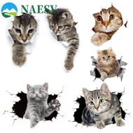 NAESV Car 3D Cat Stickers, 3D Cat Animal Styling Cat in The Crack Sticker, Car Accessories Creative 
