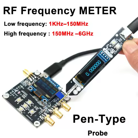 1K-6GHz Probe Frequency Counter Pen-Type Digital Frequency Meter RF Signal Tester Walkie-Talkie 433M