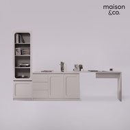 SB Design Square ชุดโต๊ะอเนกประสงค์ ขนาด 218 ซม. รุ่น Solla สีเทาอ่อน