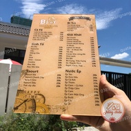 Menu, waterproof mica service price list - Design and content as required