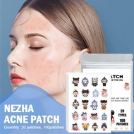 Cartoon Nezha Invisible Fade Imprint Sticker Invisible Care Acne Sticker Women‘s Skin Sticker F3o3