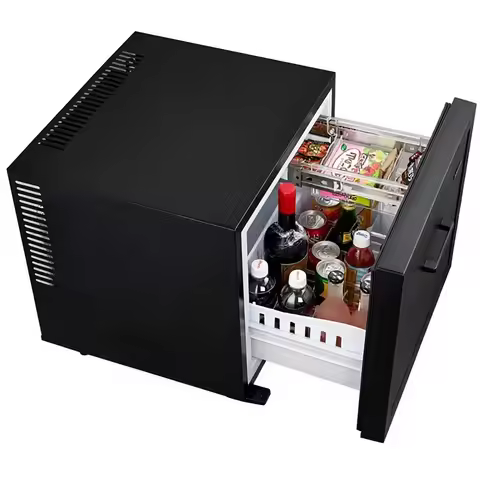 45L Built In Drawer Fridge Silent Mini Refrigerator Embedded Cooling For Hotel Guest Room Bedroom Ho
