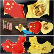 National Flag Brooch China American