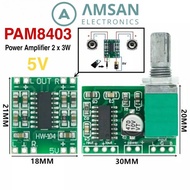 PAM8403 Digital Power Amplifier Board Class D 2 x 3W 5V Potensio