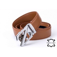 PUTIH HITAM MERAH Men's belt (Genuine Leather) Genuine Leather automatic rail model black brown red 