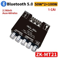 MT21 Loa Siêu Trầm Bảng Mạch Khuếch Đại Bluetooth 5.0 50WX2 + 100W Âm Thanh Stereo Amp Với Aux 12V24