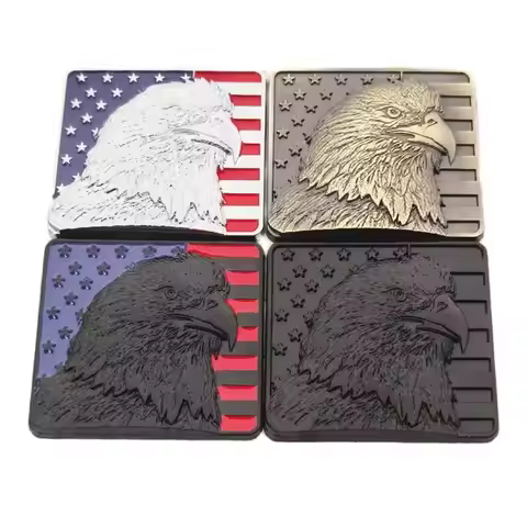 1 Pc American Eagle With USA Flag Styling Metal Sticker For Car Body Fender Rear Trunk Exterior Badg