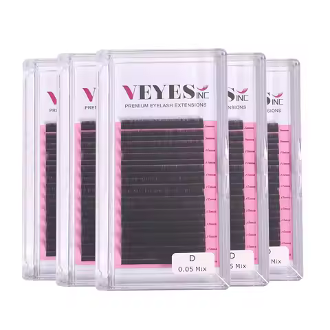 Veyes Inc 5 Cases/Lot Individual Eyelash Extensions Faux Mink Lashes Veyelash Professionals Classic 