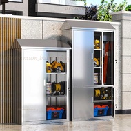 Fanenso Storage Cabinet Tool Cabinet Outdoor 304 Stainless Steel With Lock Sloped Roof Miscellaneous