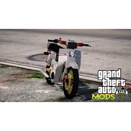 GTA V Mod Honda C70 GBO J Grey (ADD ON/FIVEM Ready/PC ONLY)