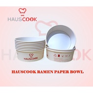 (Borong) Hauscook 1300cc round disposable induction ramen bowl container paper aluminum heatable mee