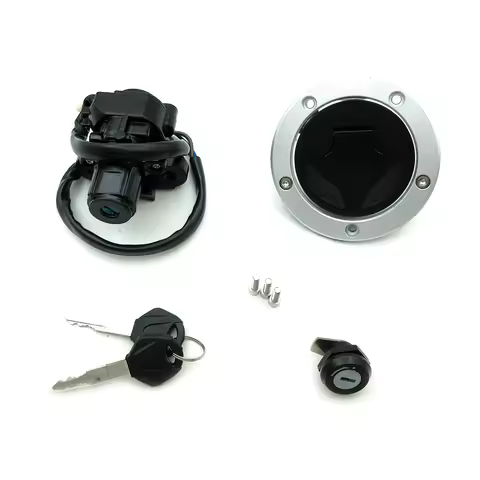 Motorcycle Ignition Switch Lock With Keys Set Electric Door Locks 4 Wires Accessories For Kawasaki E