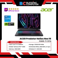 ACER Predator Helios Neo 16 PHN16-71-51TN Core i5 13450HX 8GB 512GB 4050 W11 OHS NH.QLTSN.005 Obsidian Black Backpack Predator