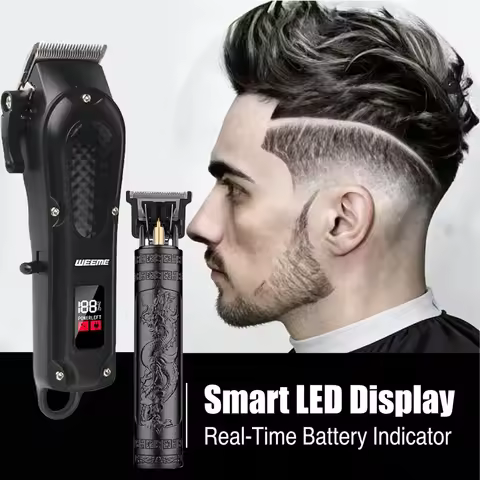 2026 Professional Electric Hair Clipper 0mm Bald Fade USB Men Shaver Close Cutting Cordless Trimmer 