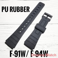 casual watch ❈() Casio F-91W-1DG /94W Watch Band. PU RUBBER QUALITY