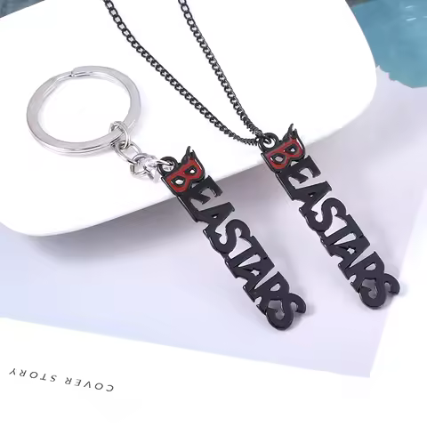 Anime Movie Beastars Keychain Letter Sign Key Chain for Fans Cosplay Fashion Pendant Cosplay Jewelry