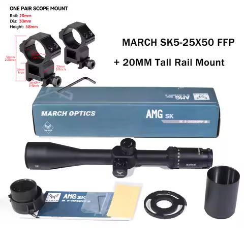 MARCH SK5-25X50 FFP Riflescopes
