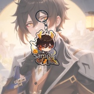 GANTUNGAN Zhongli 0X Genshin Impact Keychain - Game - Keychain - Anime