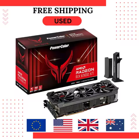 USED PowerColor Radeon RX 6950 XT 16GB Red Devil GDDR6 Video Graphics Card GPU