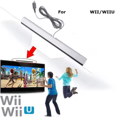 For Nintendo Wii/Wii U Wireless/Wired Remote Sensor Bar Support Bluetooth Receiver Compatible With N