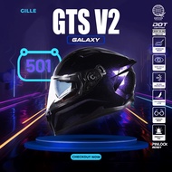 Gille Helmet Z-501 GTS V2 CHAMELEON Motorcycle Helmets Full Face Dual Visor Free Iridium Lens