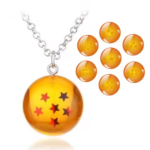 Dragon Ball 1-7 Stars Necklace Animation Peripheral Cartoon Fashion Pendant Trendy Personality Acces