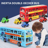 Openable Double-Decker Bus Inertial Toy City Large Size School Boy Model Children Car
