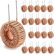 DIYhz 20 Pcs Toroid Core Inductor Copper Wire Wind Wound 100uH 6A Coil for LM2596-100uH
