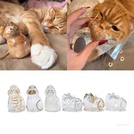 Crazy 2 Pieces Transparent Feline Hair Collection Bottle Creative Wall Decors
