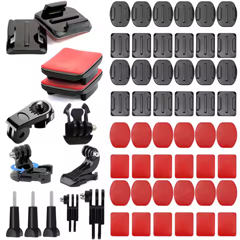 Flat Curved Adhesive Mounts Sticker Mount for GoPro 13 12 11 10 Insta 360 X5 X4 SJCAM DJI Action 5 P