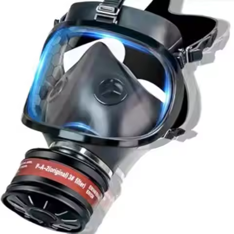 Full face gas mask chemical respirator filter self-priming mask nuclear contamination protection,MF1