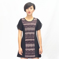 聖誕 禮物**王族的自信蕾絲**顯瘦款/灰色 藍色 紫色/蕾絲/橫紋/連衣裙/洋裝/伴娘禮服/婚禮/宴會裝