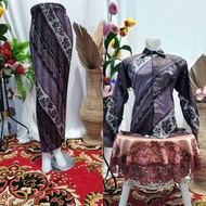 Batik COUPLE/BAJU BATIK COUPLE/BATIK SET/SET COUPLE Skirt Pleated/Skirt Pleated COUPLE Sogan BATIK- BY CLICK FASHION