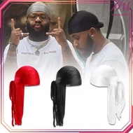 DY16 - Durag Head Cover Headband Durag Long Bandana Hip Hop Hat Bandana Chemo Cap