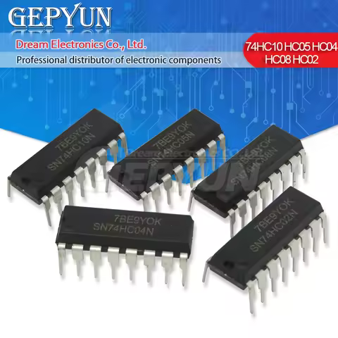 10PCS SN74HC00N DIP 74HC00 DIP-14 SN74HC02N SN74HC04N SN74HC05N SN74HC08N SN74HC10N 74HC02 74HC04 74