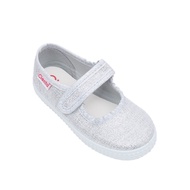 Cienta Kids Mercedes Bello Mary Janes Kids Shoes (Silver)