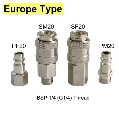 EU Standard SF20 PF20 SM20 PM20 Europe Type Pneumatic Quick Fitting Coupler Connector With BSP1/4 G1