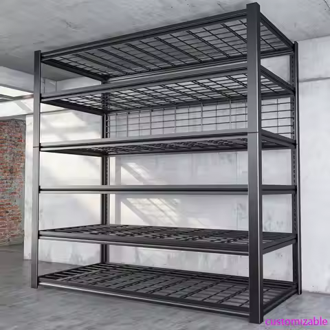 84" H Garage Shelving, 6-Tier Garage Storage Shelves Heavy Duty Shelving Loads 3500LBS, 48" W Adjust