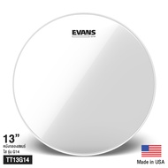 Evans™ TT13G14 G14 หนังกลองสแนร์ หนังกลองทอม 13" แบบน้ำมันใส 1 ชั้น หนา 14 มิล ( G14 Clear Tom Batte