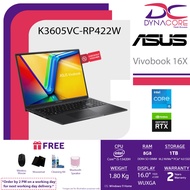 ASUS Vivobook 16X K3605VC-RP422W (i5-13420H/8GB DDR4 Ram/1TB/RTX 3050/16"WUXGA/W11H)2Years warranty