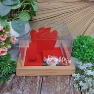 Kotak Kayu Tempat Display Perhiasan Cincin Gelang dan Kalung Rustic untuk Mahar atau Perhiasan Perni