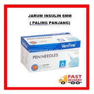 VERIFINE INSULIN NEEDLE 6MM