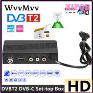 XIPQR HD TV Tuner DVB T2 USB2.0 TV Box HDMI 1080P DVB-T2 Tuner Receiver Satellite Decoder Built-in Russian Manual For Monitor Adapter SXAPI