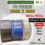 12mm (OD) X 8mm (ID) X 100m (Roll) Durable Polyurethane Pneumatic Polyurethane Tube PU Tube PU Air H