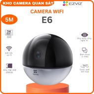 Camera Wifi Ezviz E6 5M 3K Tích Hợp công nghệ AIHỗ trợ WiFi 2 băng tần 24G và 5G - Hàng Chính Hãng