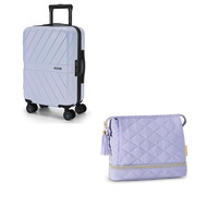 BAGSMART Carry On Luggage + Makeup Bag Travel Cosmetic Bag
