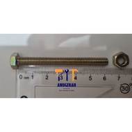 HEXAGON BOLT M6X60 (k10 x 6cm) YELLOW AND NUT - HEXAGON Bolt AND NUT