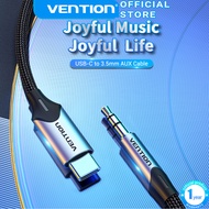 Vention Type C to 3.5mm Audio Cable HIFI Earphone Jack Adapter Braided Jacket USB C Headphone AUX Ca