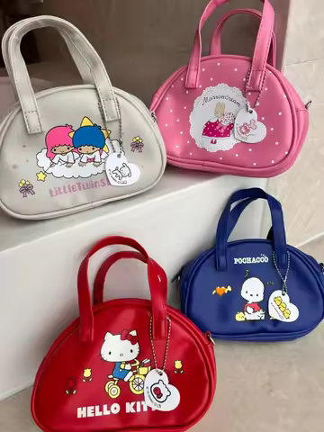 In Stock Pochacco, Hellokitty, Little Twin Stars, Momonobear Portable Handbag Cute Cat Dog Cross Bag