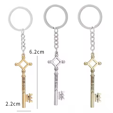 Attack On Titan Keychain Eren Yeager Shingeki No Kyojin Keyring Key Holder Chain Ring Vintage Fashio